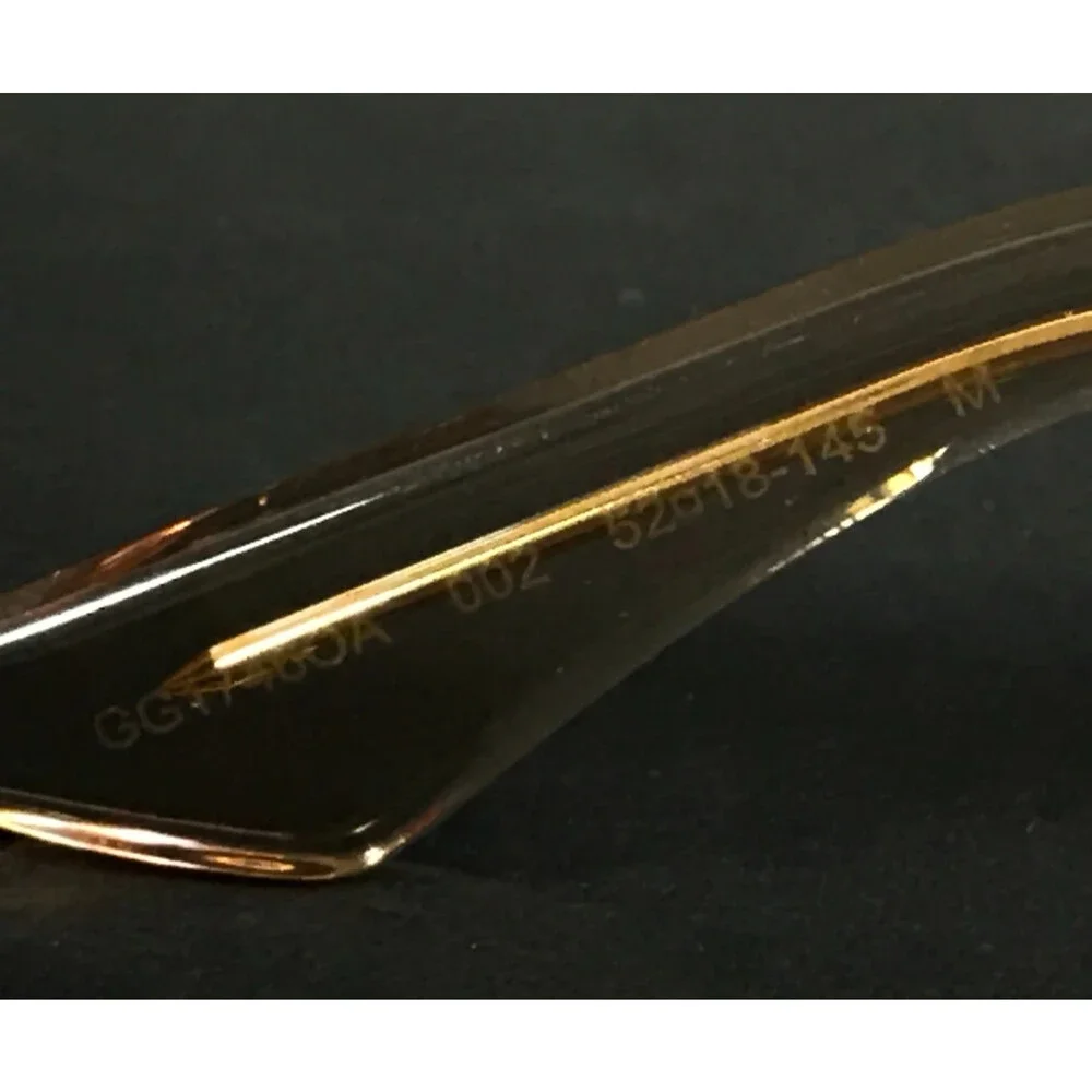Gucci Eyeglasses Frames GG1746OA 002 Transparent Pink Square Full Rim 52-18-145